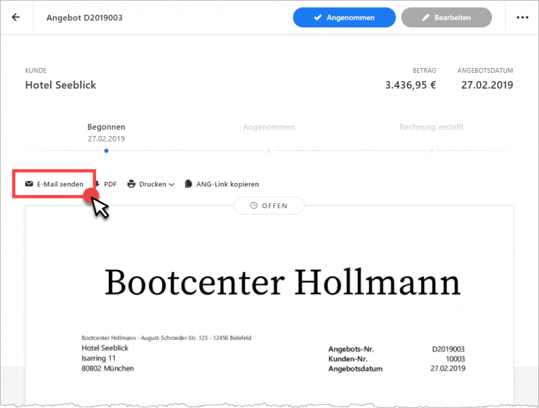 Mehr Aufträge durch smarte invoiz-Angebote - invoiz